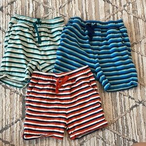 Hanna Andersson Striped Kids Shorts - Green, Blue, Red